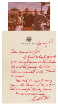 Lot #90 Gerald Ford Autograph Letter Signed