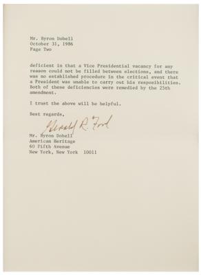 Lot #91 Gerald Ford Typed Letter Signed and Signed Photograph - Image 3