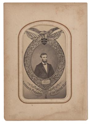 Lot #123 Abraham Lincoln Mourning Carte-de-Visite - Image 1