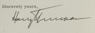 Lot #152 Harry S. Truman Typed Letter Signed - Image 3