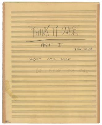 Lot #629 Frank Zappa's Handwritten Orchestral Arrangement for 'Think It Over' - Image 1