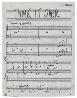 Lot #629 Frank Zappa's Handwritten Orchestral Arrangement for 'Think It Over' - Image 17