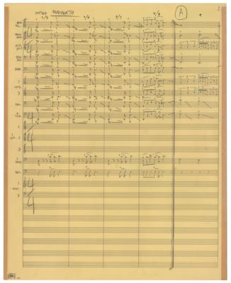 Lot #629 Frank Zappa's Handwritten Orchestral Arrangement for 'Think It Over' - Image 2