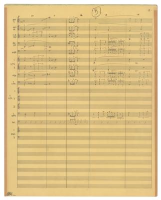 Lot #629 Frank Zappa's Handwritten Orchestral Arrangement for 'Think It Over' - Image 3