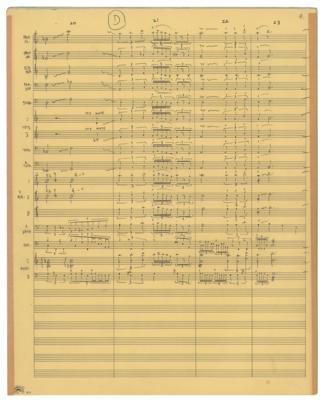 Lot #629 Frank Zappa's Handwritten Orchestral Arrangement for 'Think It Over' - Image 5