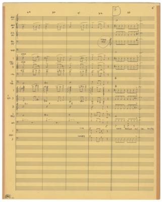 Lot #629 Frank Zappa's Handwritten Orchestral Arrangement for 'Think It Over' - Image 7