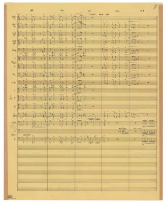 Lot #629 Frank Zappa's Handwritten Orchestral Arrangement for 'Think It Over' - Image 9