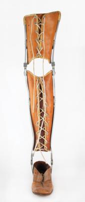 Lot #631 Frank Zappa's Metal and Leather Orthopedic Leg Brace - Image 2