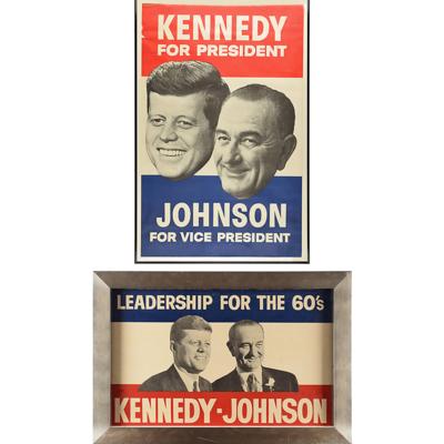 Lot #49 John F. Kennedy and Lyndon B. Johnson (2) Campaign Posters - Image 1