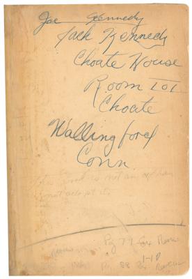 Lot #38 John F. Kennedy's 1931 French Textbook Used as a 14-Year-Old at Choate, with 77 Partial and Full Signatures by JFK, also Signed by Brother Joe - Image 6