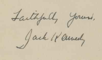 Lot #41 John F. Kennedy ALS to Choate Headmaster Mr. St. John Nov. 22 (ironic date), 1934 - Image 3