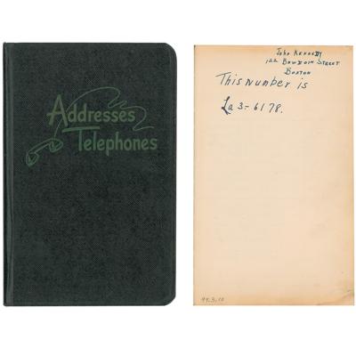 Lot #40 John F. Kennedy's 1947–1952 Congressional Address + Telephone Book Including Initialed Invoice - Image 1