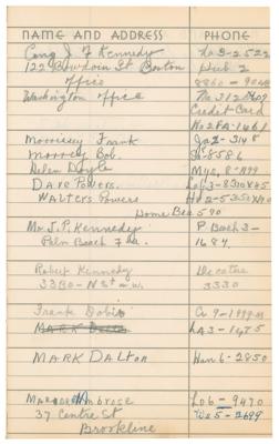Lot #40 John F. Kennedy's 1947–1952 Congressional Address + Telephone Book Including Initialed Invoice - Image 6