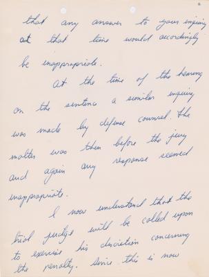 Lot #174 Ted Kennedy's Poignant 5-Page Autograph Letter Signed to Attorney Evelle Younger on RFK and Death Penalty for Sirhan Sirhan - Image 2