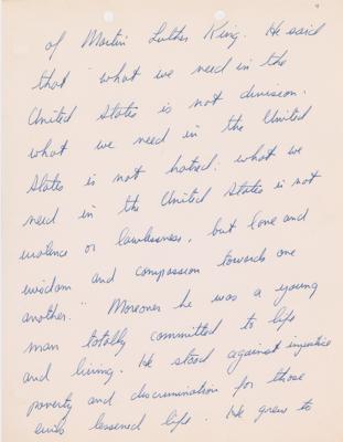 Lot #174 Ted Kennedy's Poignant 5-Page Autograph Letter Signed to Attorney Evelle Younger on RFK and Death Penalty for Sirhan Sirhan - Image 4