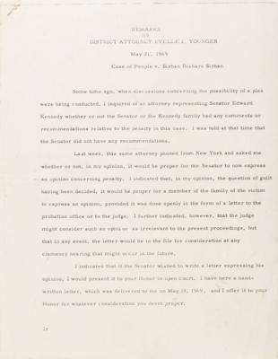 Lot #174 Ted Kennedy's Poignant 5-Page Autograph Letter Signed to Attorney Evelle Younger on RFK and Death Penalty for Sirhan Sirhan - Image 6