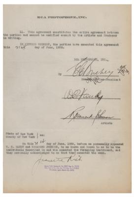 Lot #644 W. C. Handy and J. Rosamond Johnson Document Signed - Image 2