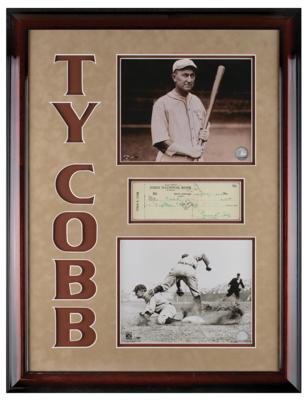 Lot #766 Ty Cobb Signed Check