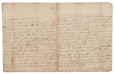 Lot #178 William Penn Autograph Letter Signed and Document Signed on Captain Kidd's Treasure - Image 2