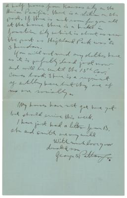 Lot #308 George S. Patton Autograph Letter Signed - Image 3