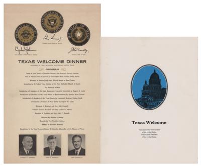 Lot #120 John F. Kennedy (2) Texas Welcome