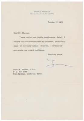 Lot #298 Thomas J. Watson, Jr. Typed Letter Signed - Image 1