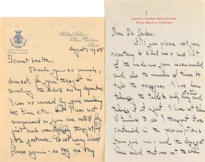 Lot #253 Rose Kennedy (2) Autograph Letters Signed