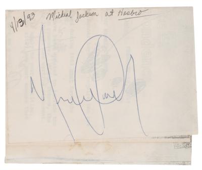 Lot #689 Michael Jackson Signature