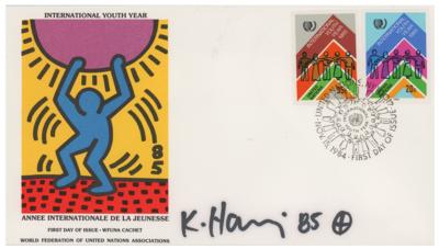Lot #417 Keith Haring Signed First Day Cover