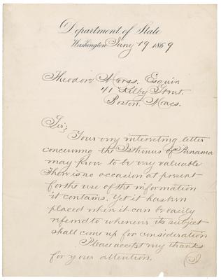 Lot #346 William Seward Letter Signed