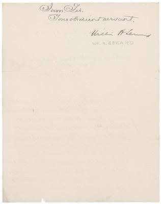 Lot #346 William Seward Letter Signed - Image 2