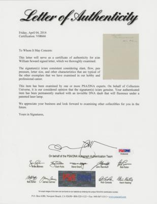 Lot #346 William Seward Letter Signed - Image 3