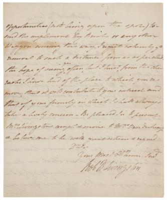Lot #166 Robert R. Livingston Autograph Letter Signed - Image 2