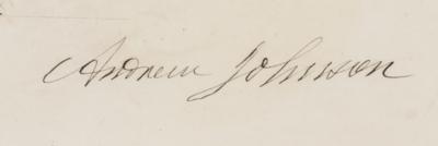 Lot #21 Andrew Johnson Document Signed as President - Image 2