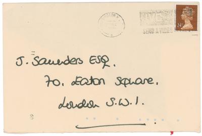 Lot #275 Princess Diana Hand-Addressed Envelope