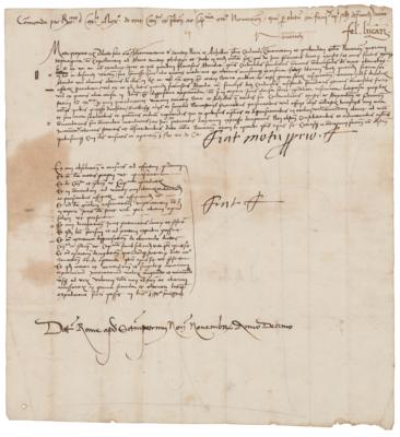 Lot #199 Pope Alexander VI Document Signed - Image 1