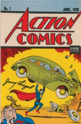 Lot #474 Jerry Siegel Signed Comic Book