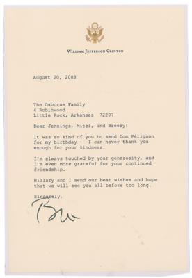 Lot #77 Bill Clinton Typed Letter Signed - Image 1