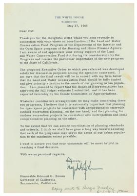 Lot #114 Lyndon B. Johnson Typed Letter Signed as President - Image 1