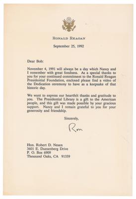 Lot #134 Ronald Reagan Typed Letter Signed - Image 1