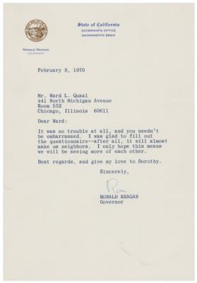Lot #135 Ronald Reagan Typed Letter Signed - Image 1