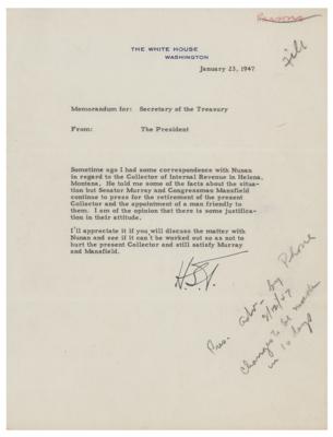 Lot #153 Harry S. Truman Typed Letter Signed as President - Image 1