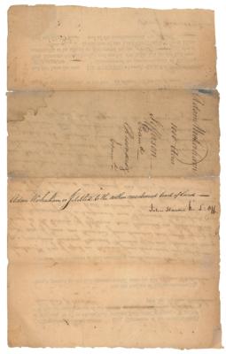 Lot #103 Benjamin Harrison Document Signed - Image 2