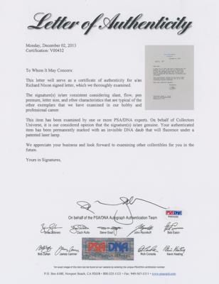 Lot #127 Richard Nixon Typed Letter Signed as President - Image 2