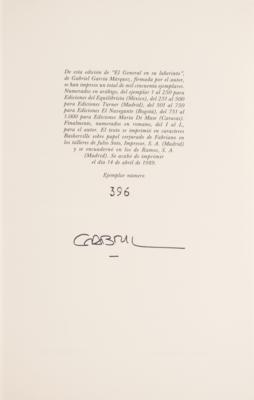 Lot #575 Gabriel Garcia Marquez Signed Book - Image 2