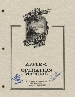 Lot #215 Apple: Steve Wozniak and Ronald Wayne Signed Manual