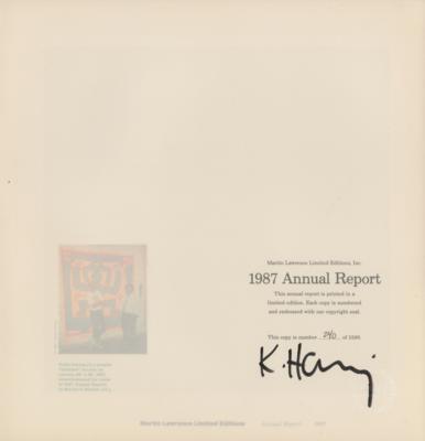 Lot #418 Keith Haring Signed Report - Image 2