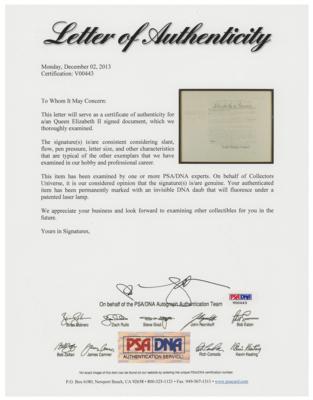 Lot #278 Queen Elizabeth II Document Signed - Image 2