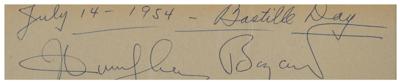 Lot #705 Humphrey Bogart Signature - Image 2