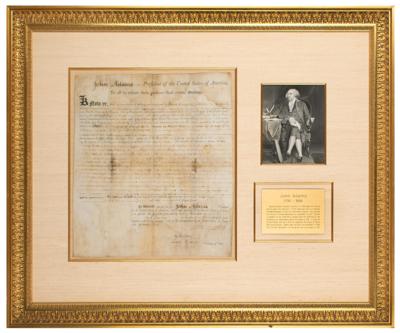 Lot #4 John Adams Document Signed as President